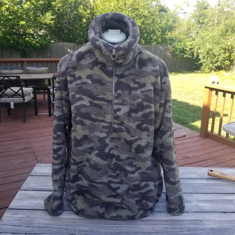 Fluffy Camo Sweater
